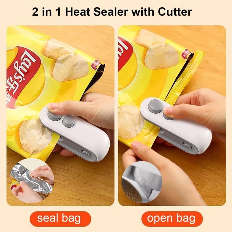 Professional Product Portable Mini Bag Sealer & Cutter – Handheld Thermal Heat Sealing Machine for Plastic Food Storage Bags