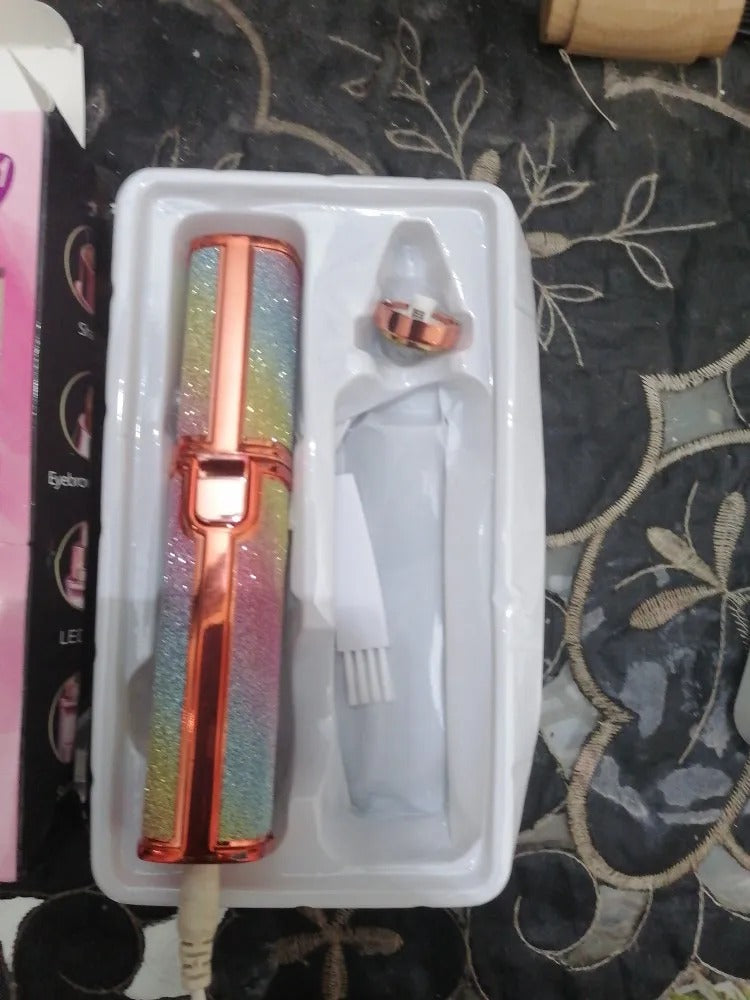 Flawless 2 In 1 Eyebrow Trimmer - With USB Charging Cable And Cleaning Brush