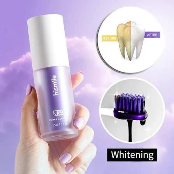 Hismile v34 Colour Corrector Serum Purple Teeth Whitening & Stain Removal