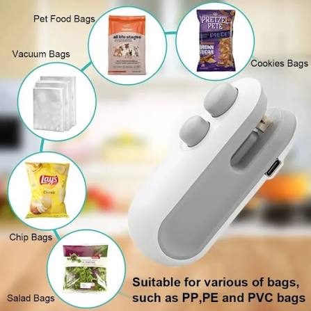 Professional Product Portable Mini Bag Sealer & Cutter – Handheld Thermal Heat Sealing Machine for Plastic Food Storage Bags